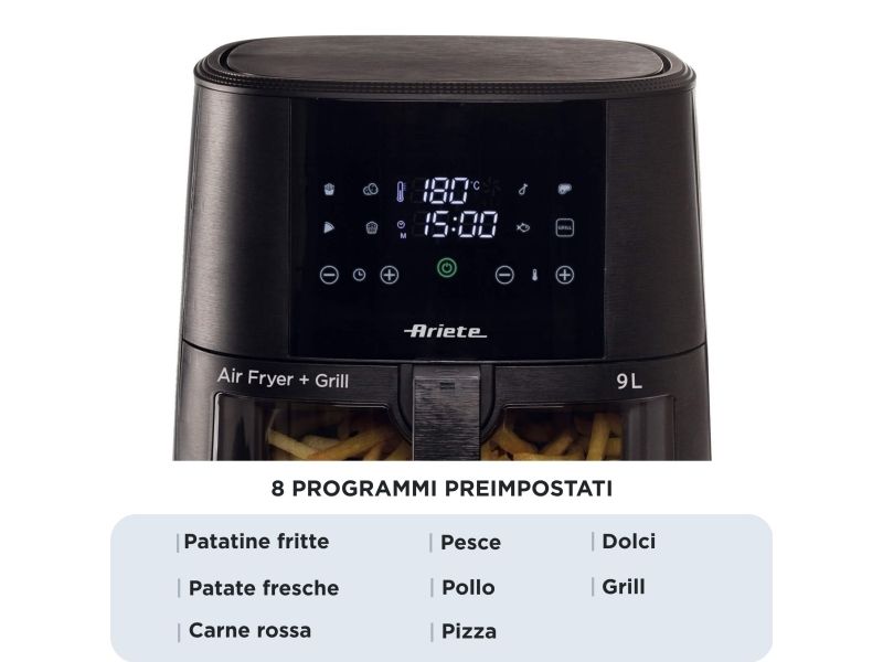 Ariete 4630/00, Varmluftsteger, 9 L, 3,5 kg, 60 °C, 200 °C, Enkelt