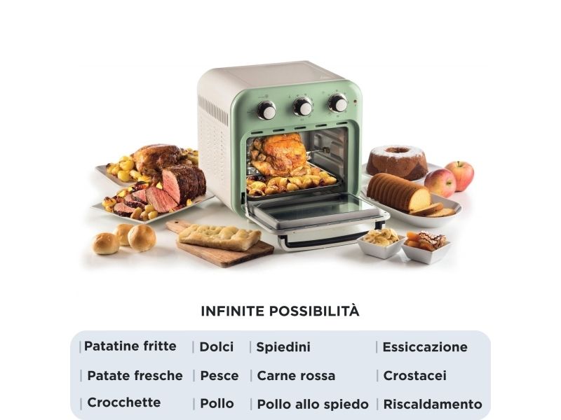Ariete 4632/04, Varmluftsteger, 16 L, 80 °C, 230 °C, 60 min., Enkelt