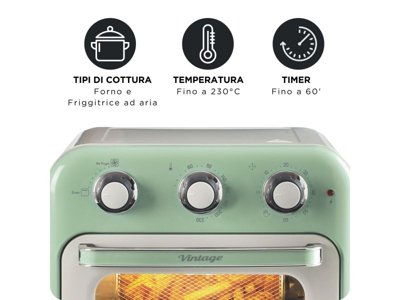 Ariete 4632/04, Varmluftsteger, 16 L, 80 °C, 230 °C, 60 min., Enkelt