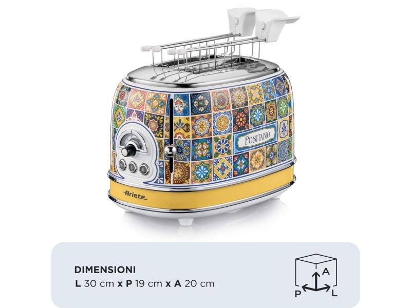 Ariete 0155/0P, 2 skive(r), Blå, Gul, Metal, 810 W, 220-240 V, 50/60 Hz
