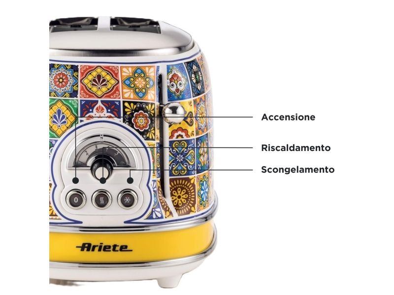 Ariete 0155/0P, 2 skive(r), Blå, Gul, Metal, 810 W, 220-240 V, 50/60 Hz