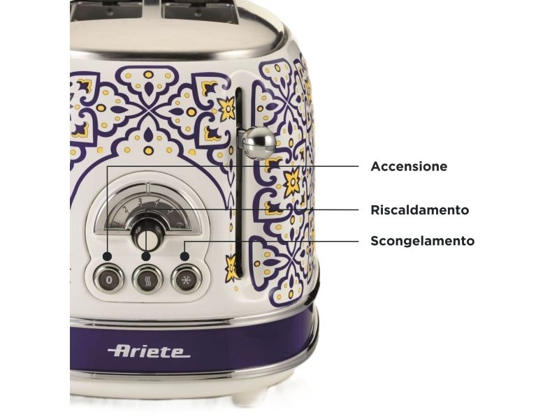 Ariete 0155/0C, 2 skive(r), Hvid, Lyse Blå, Metal, 810 W, 220-240 V, 50/60 Hz