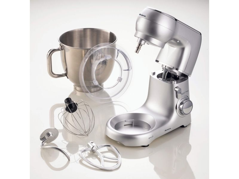 Ariete 1583/00, Bordmixer, Rustfrit stål, Æltning, Blanding, 5.2 L, Drejning, Rustfrit stål