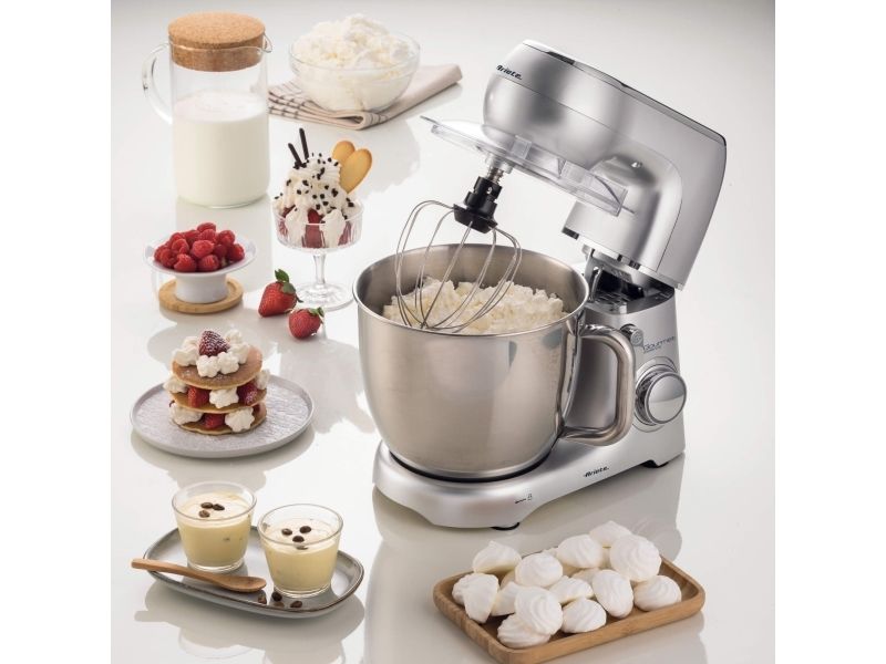 Ariete 1583/00, Bordmixer, Rustfrit stål, Æltning, Blanding, 5.2 L, Drejning, Rustfrit stål
