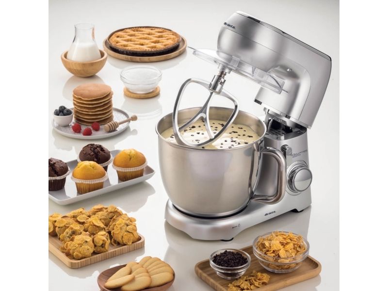 Ariete 1583/00, Bordmixer, Rustfrit stål, Æltning, Blanding, 5.2 L, Drejning, Rustfrit stål