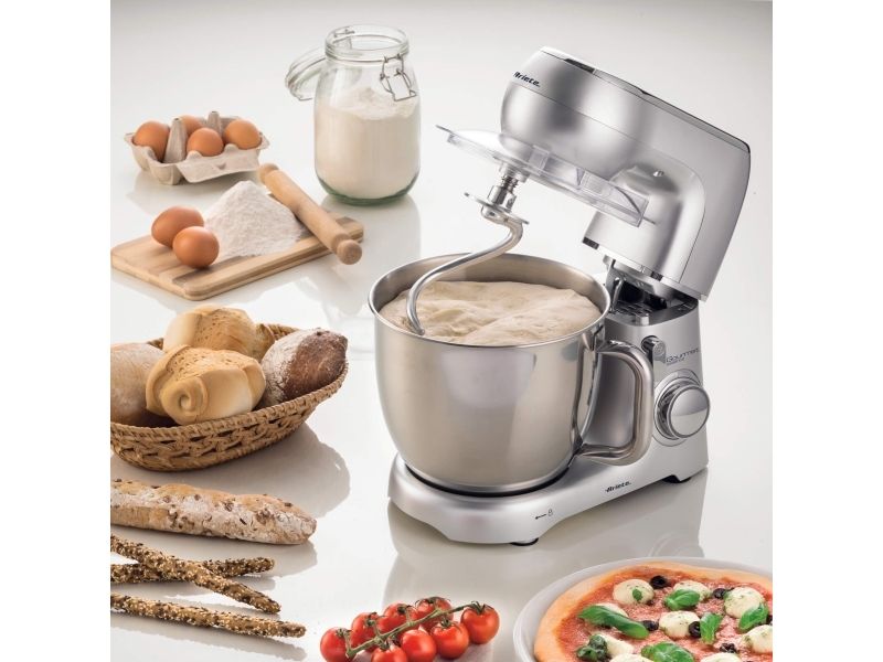 Ariete 1583/00, Bordmixer, Rustfrit stål, Æltning, Blanding, 5.2 L, Drejning, Rustfrit stål