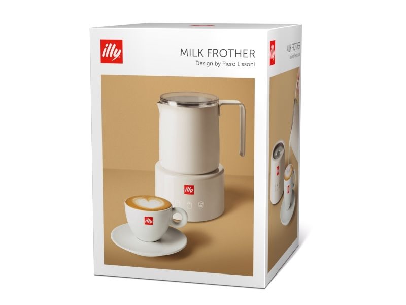 Illy 22984, Automatisk mælkeskummer/varmer, Hvid, Rustfrit stål, 250 ml, Varm & kold, Berøring