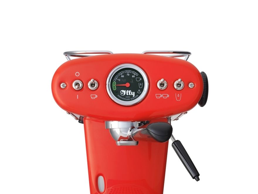 illy X1 Jubilæumsmaskine til malet kaffe og E.S.E. pods (rød)