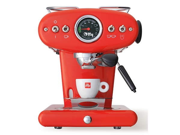 illy X1 Jubilæumsmaskine til malet kaffe og E.S.E. pods (rød)