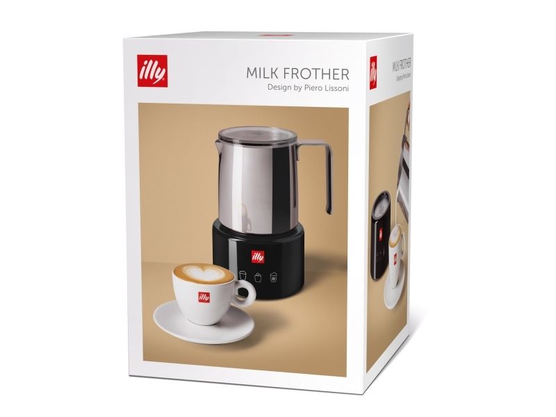 illy mælkeskummer rustfrit stål / sort af Piero Lissoni