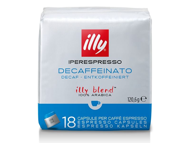 Illy Iperespresso Capsules Decaffeinated, Kaffekapsel, Espresso, 120,6 g, iperEspresso, 18 kopper, 18 måned(er)