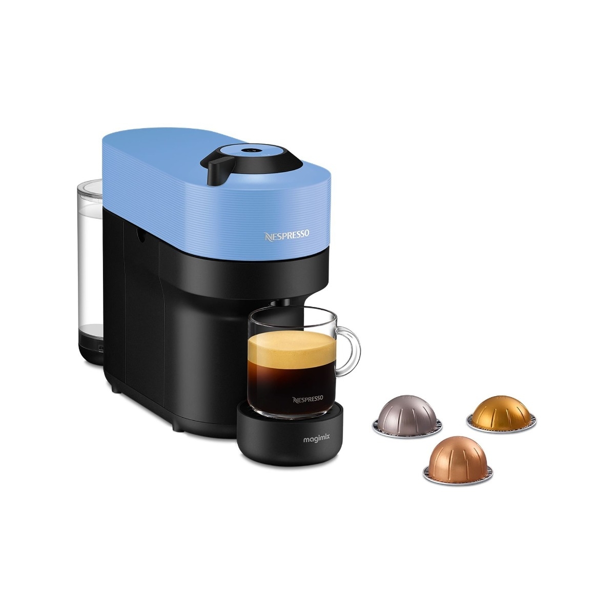 Nespresso Vertuo Pop kapselmaskine By Delonghi, blå billede 6