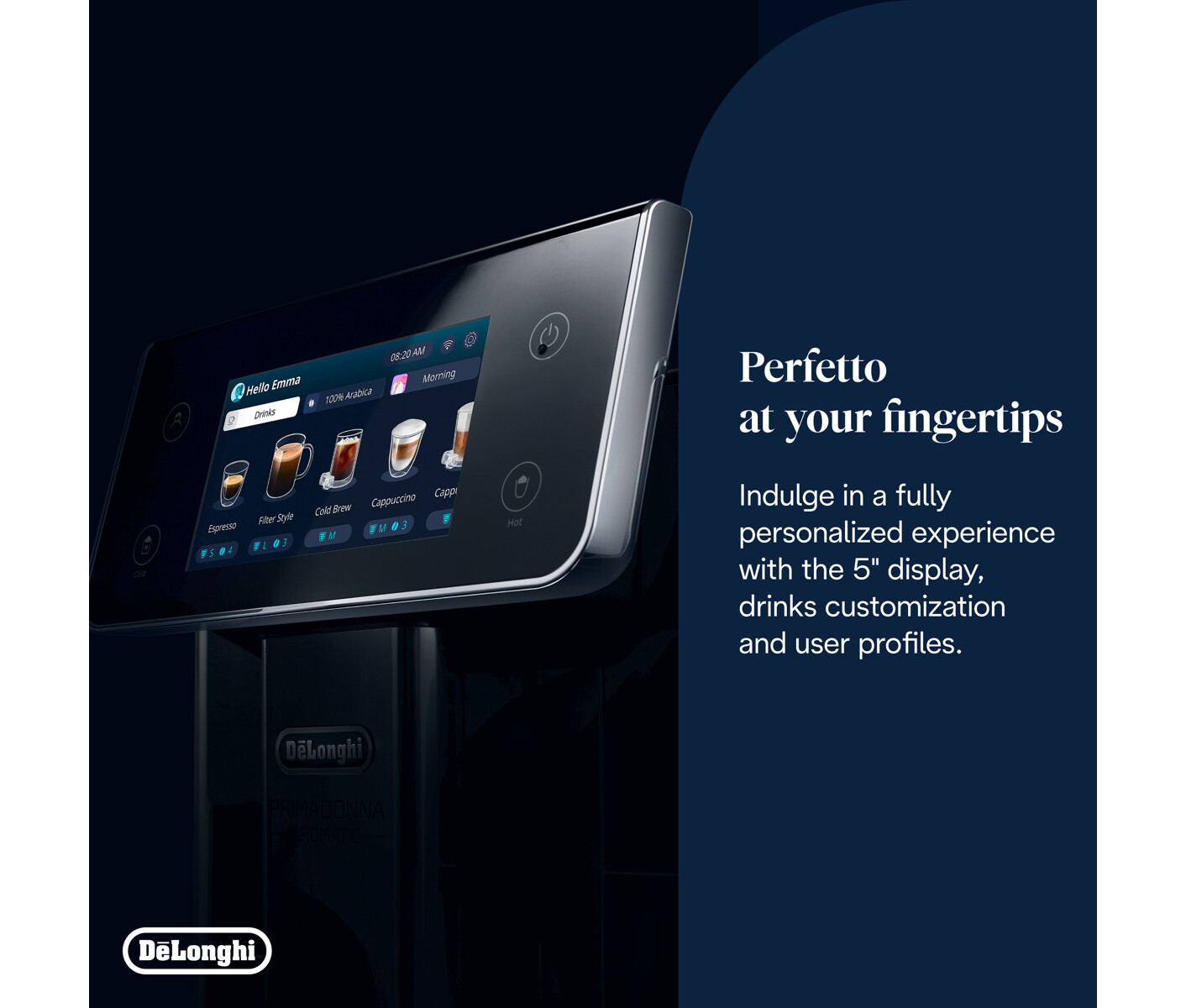De'longhi ECAM630.75.TSM Primadonna Aromatic Espressomaskine billede 4
