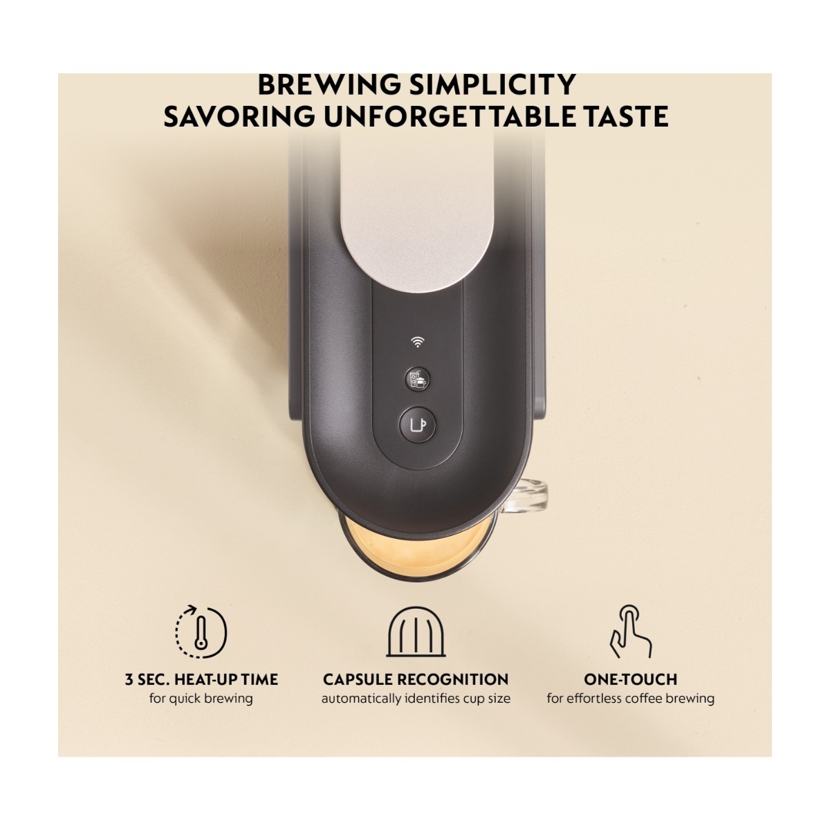 Nespresso Vertuo Up Value Pack kapselmaskine fra De'Longhi, grå