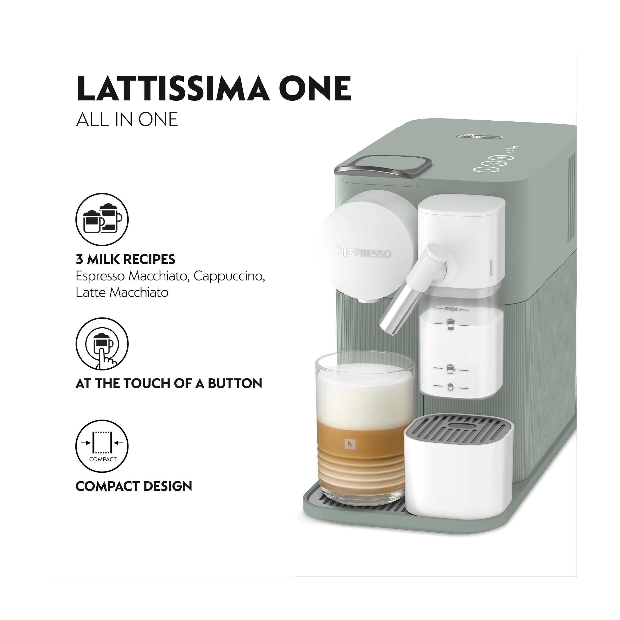 DELONGHI EN510.GR LATTISSIMA ONE GN billede 4