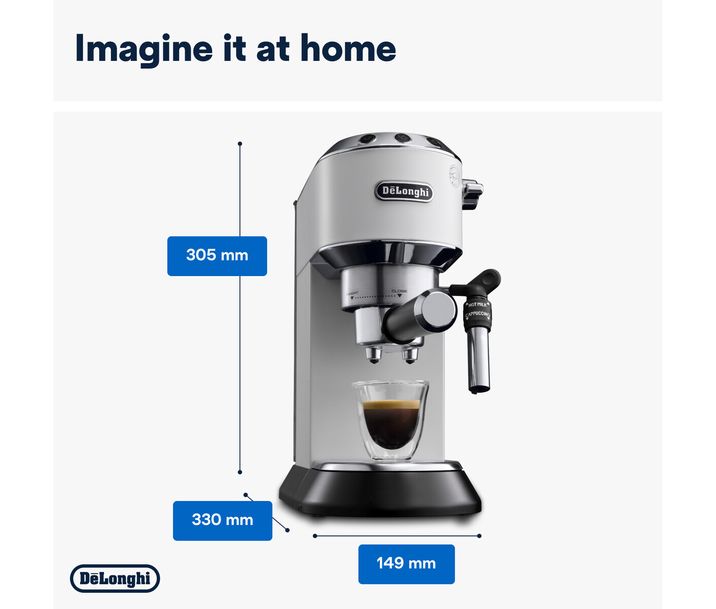 De'Longhi Ec685.w Dedica Espressomaskine billede 5