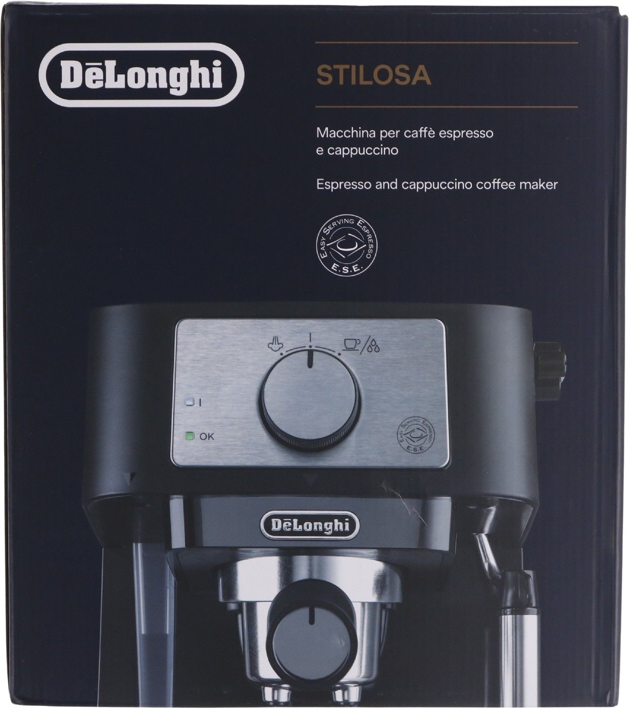 De'Longhi Stilosa EC260.BK - Kaffemaskine med mælkeskummer - 15 bar - sort/rustfrit stål