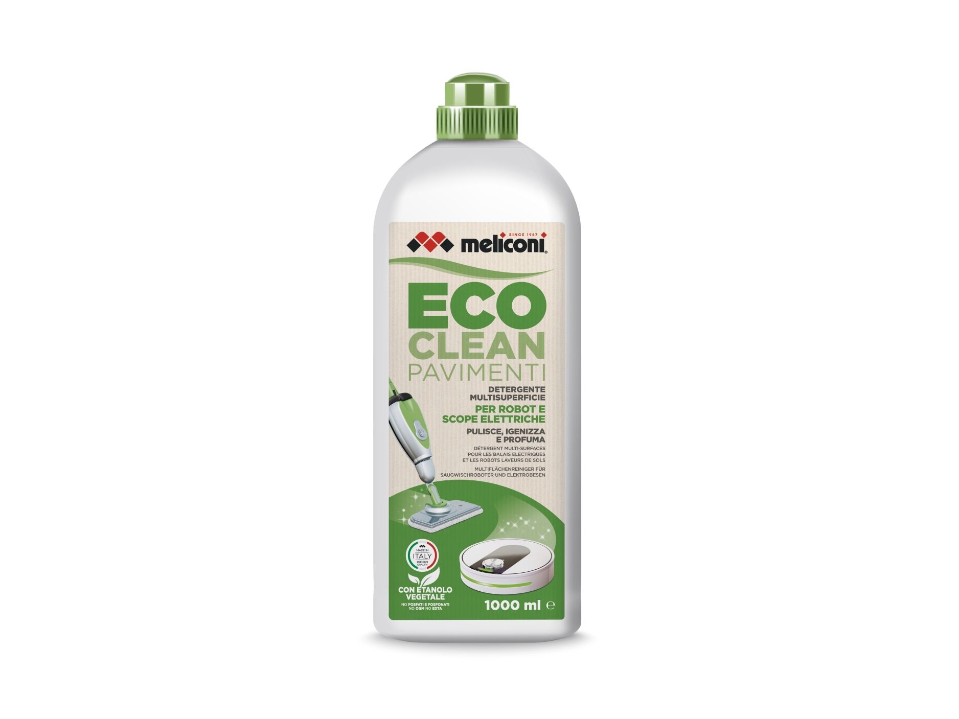 Meliconi 621029, Vaskepulver, Robot støvsuger, Flerfarvet, 1000 ml, 1 stk, Italien billede 1