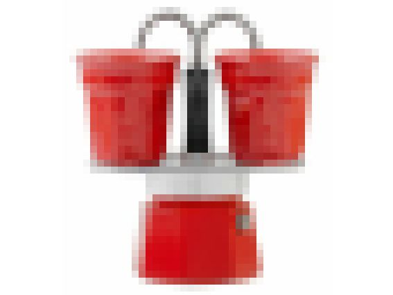 Bialetti Mini Express, Moka gryde, 0,09 L, Rød, Aluminium, 2 kopper, 1 stk