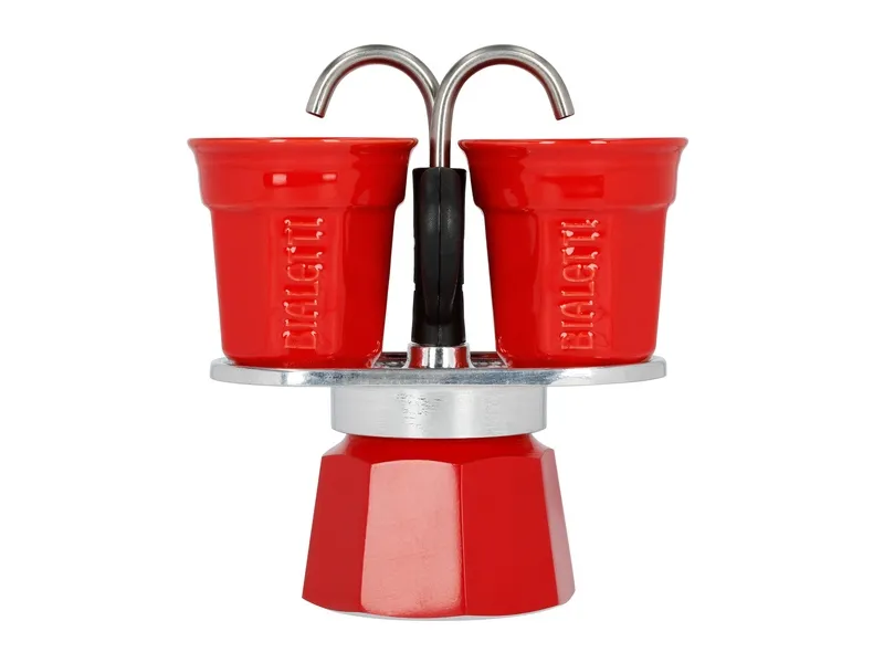 Bialetti Mini Express, Moka gryde, 0,09 L, Rød, Aluminium, 2 kopper, 1 stk