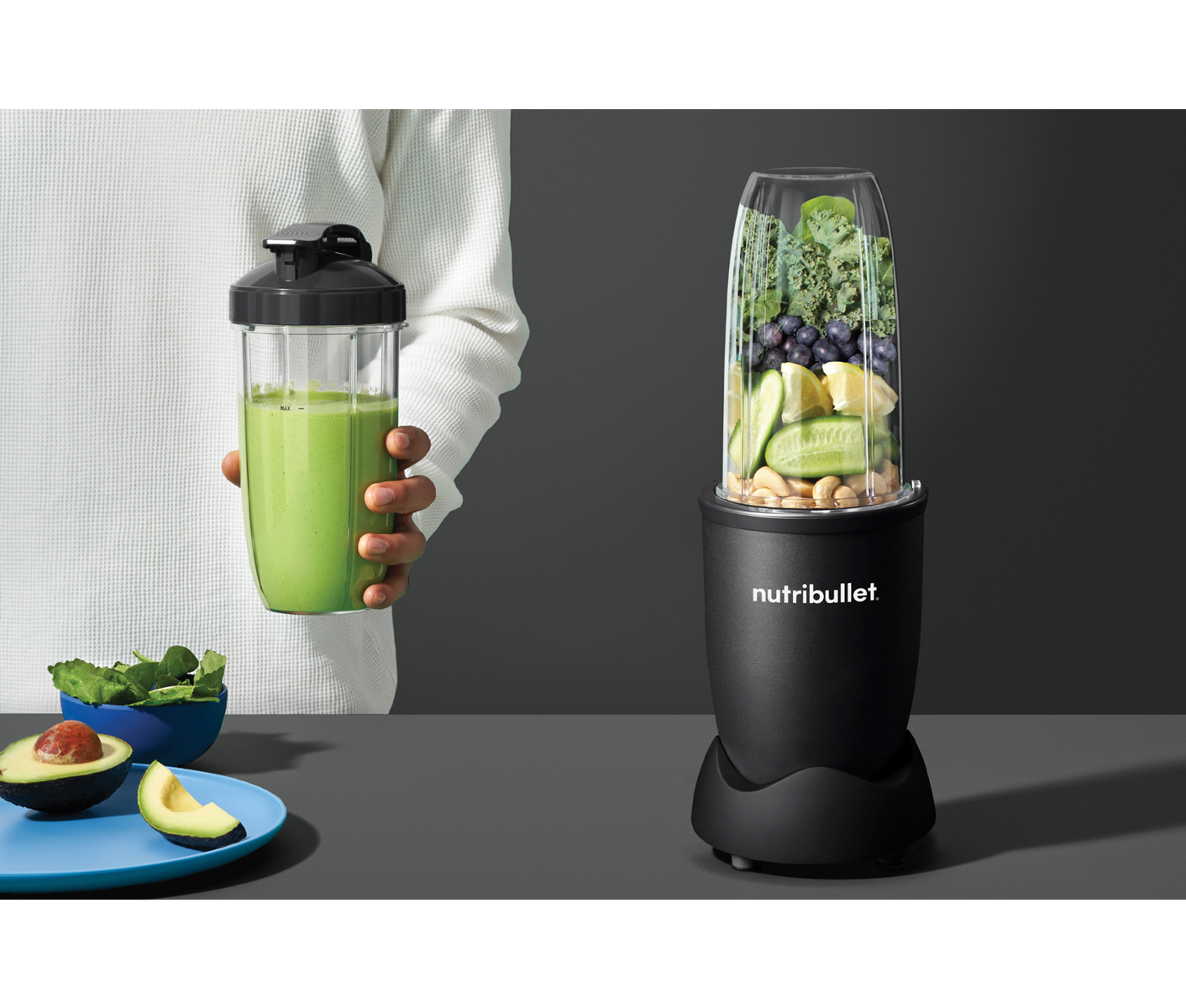 Nutribullet Pro 900 NB907MAB blender, sort billede 9