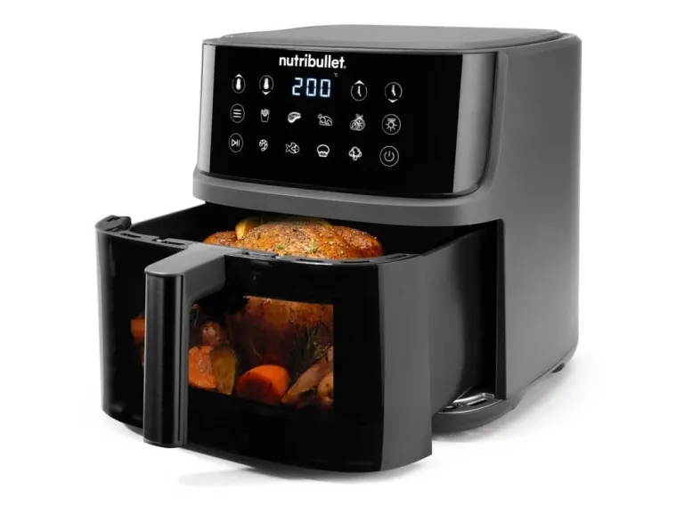 NutriBullet CrispLite Vision, Varmluftsteger, 8 L, 80 °C, 200 °C, Enkelt, Sort