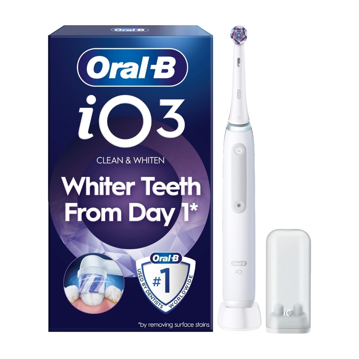 Oral-B iO3 Whitening Edition elektrisk tandbørste, Quite White billede 1