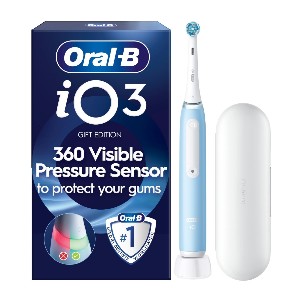 Oral-B iO3S elektrisk tandbørste, Ice Blue