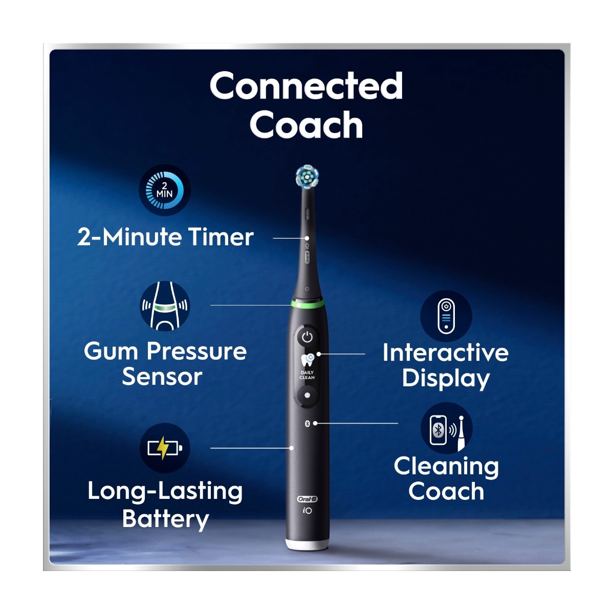 Oral-B iO6 Duo Edition elektrisk tandbørste, Black Lava & Pink Sand billede 4