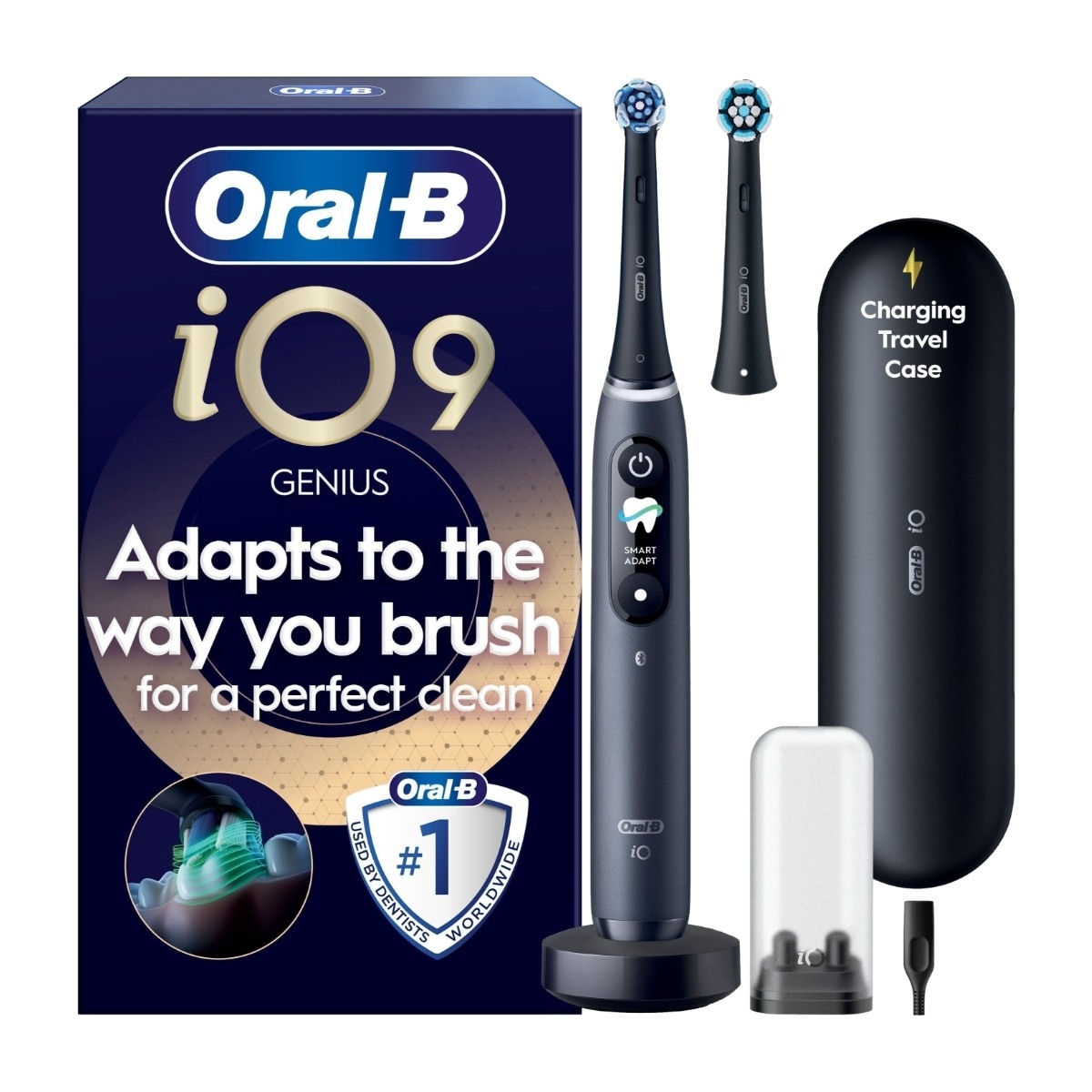 Oral-B iO9 elektrisk tandbørste, Black Onyx
