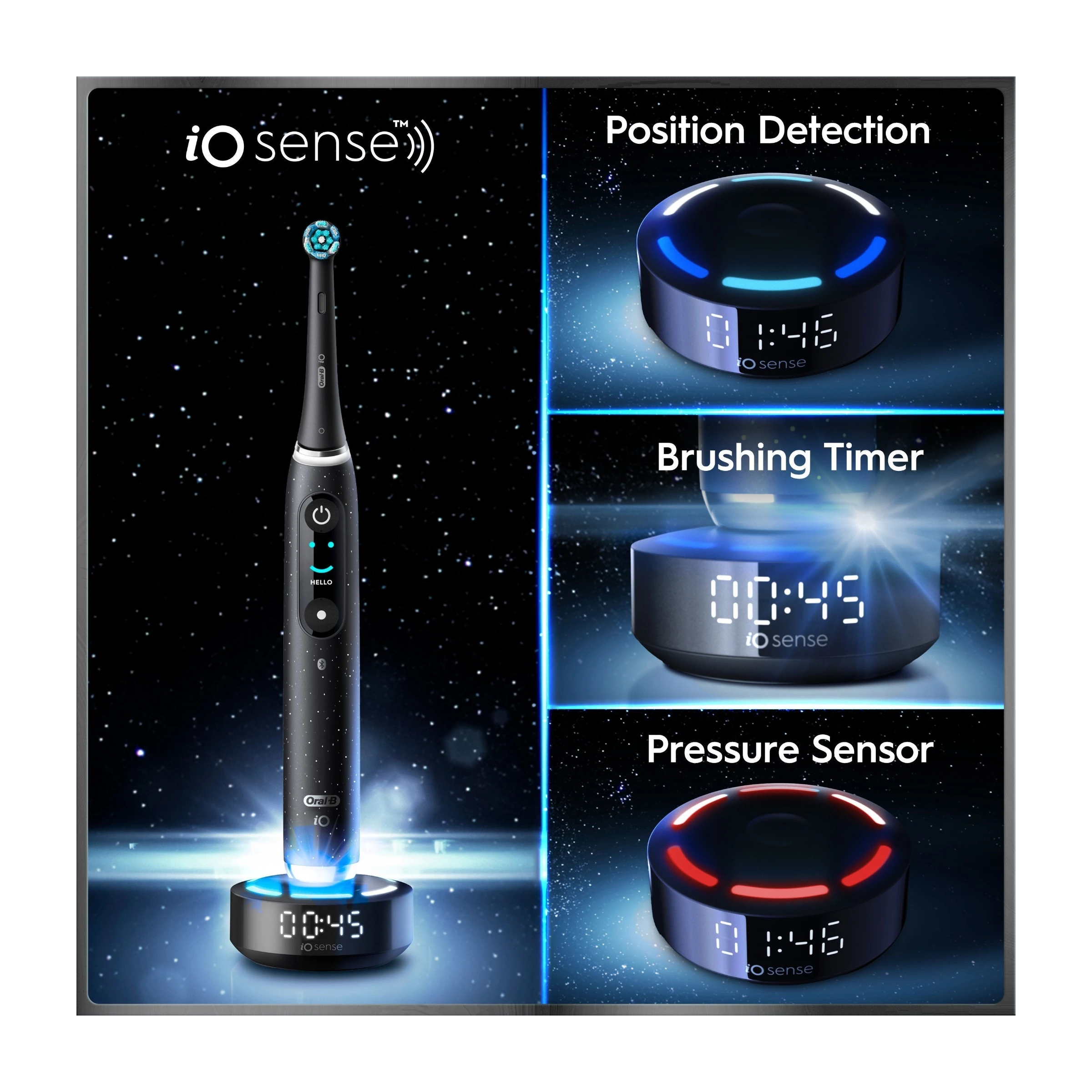 Oral-B iO10 Ultimate elektrisk tandbørste, Cosmic Black billede 4