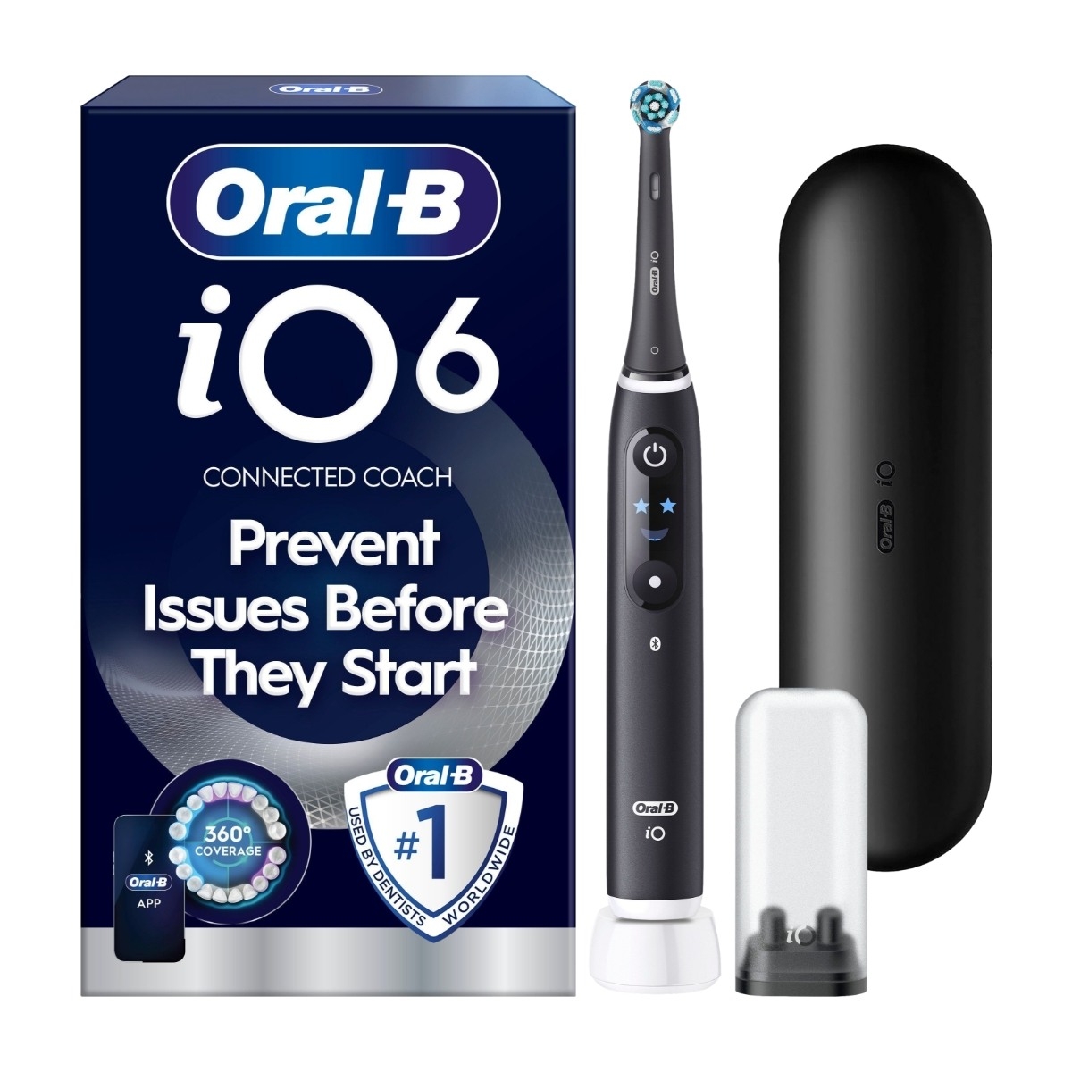 Oral-B iO6 elektrisk tandbørste, Black Lava