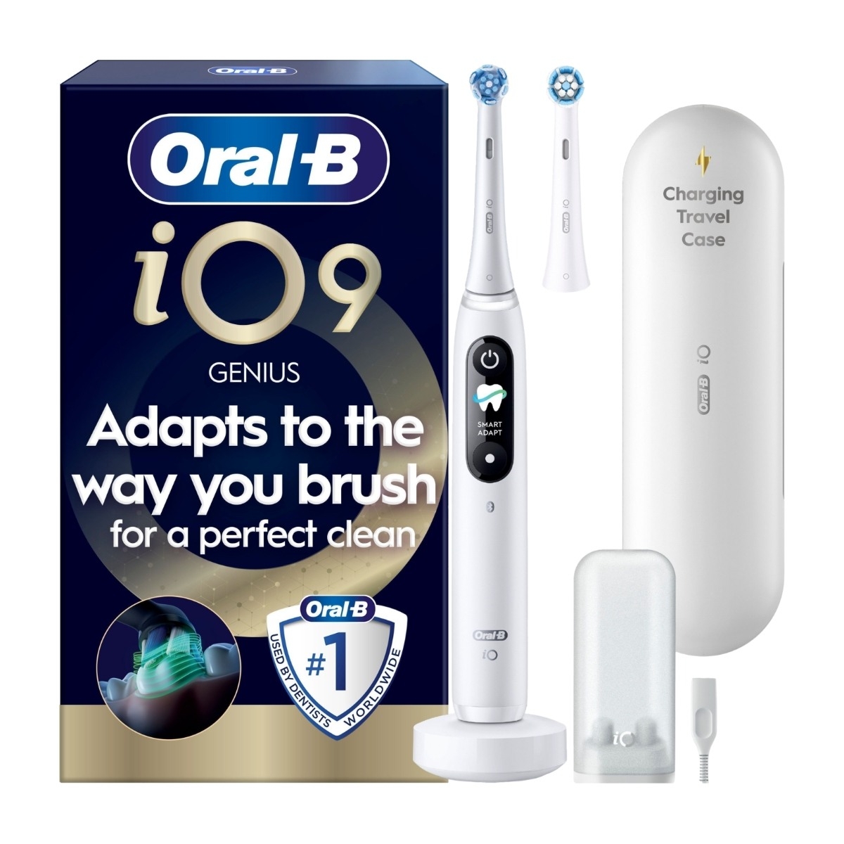 Oral-B iO9 elektrisk tandbørste, White Alabaster