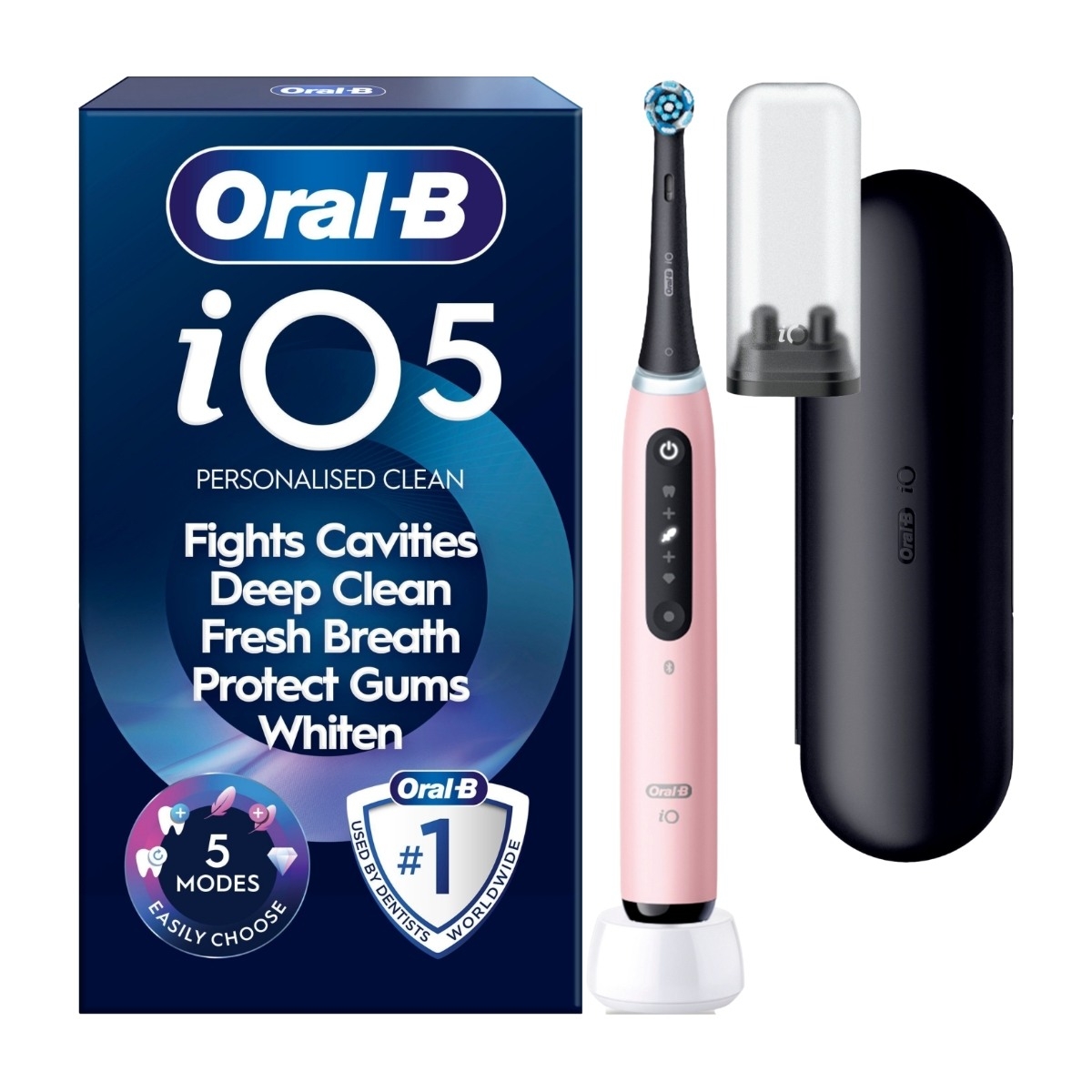 Oral-B iO5 elektrisk tandbørste, Blush Pink