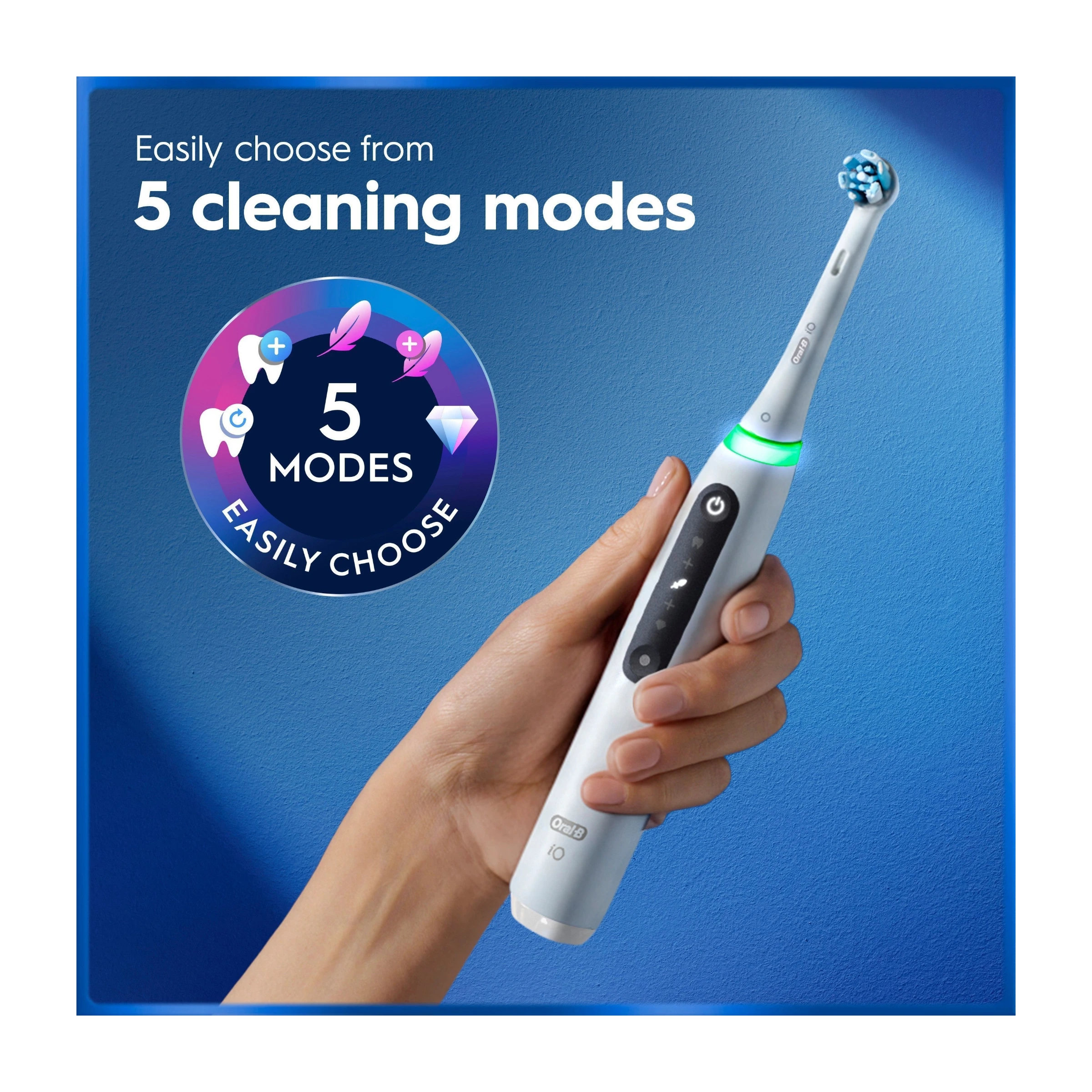 Oral-B iO5 elektrisk tandbørste, Quite White billede 2