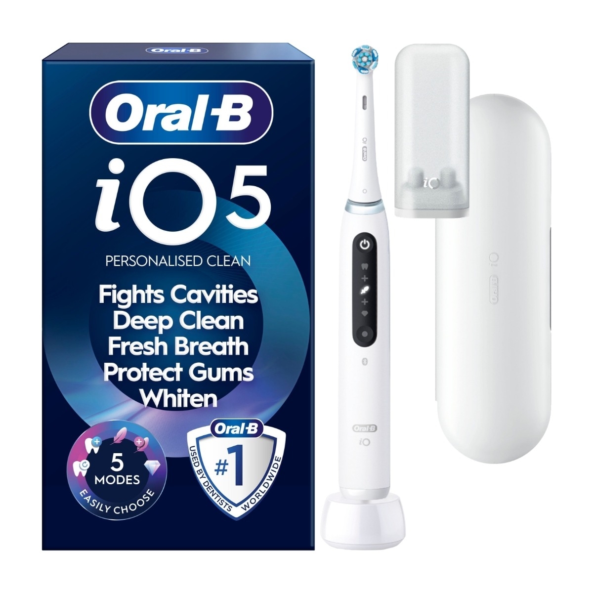 Oral-B iO5 elektrisk tandbørste, Quite White
