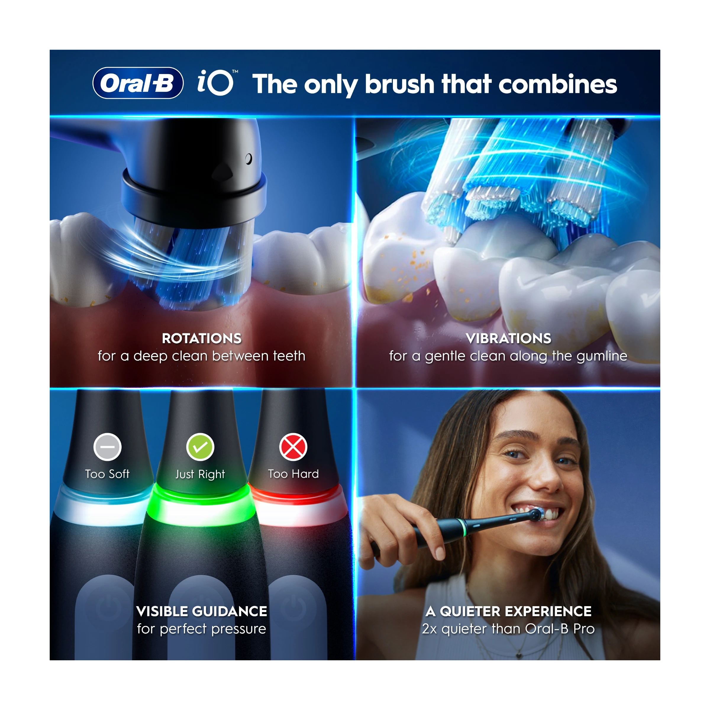 Oral-B iO3S elektrisk tandbørste, Matte Black billede 4