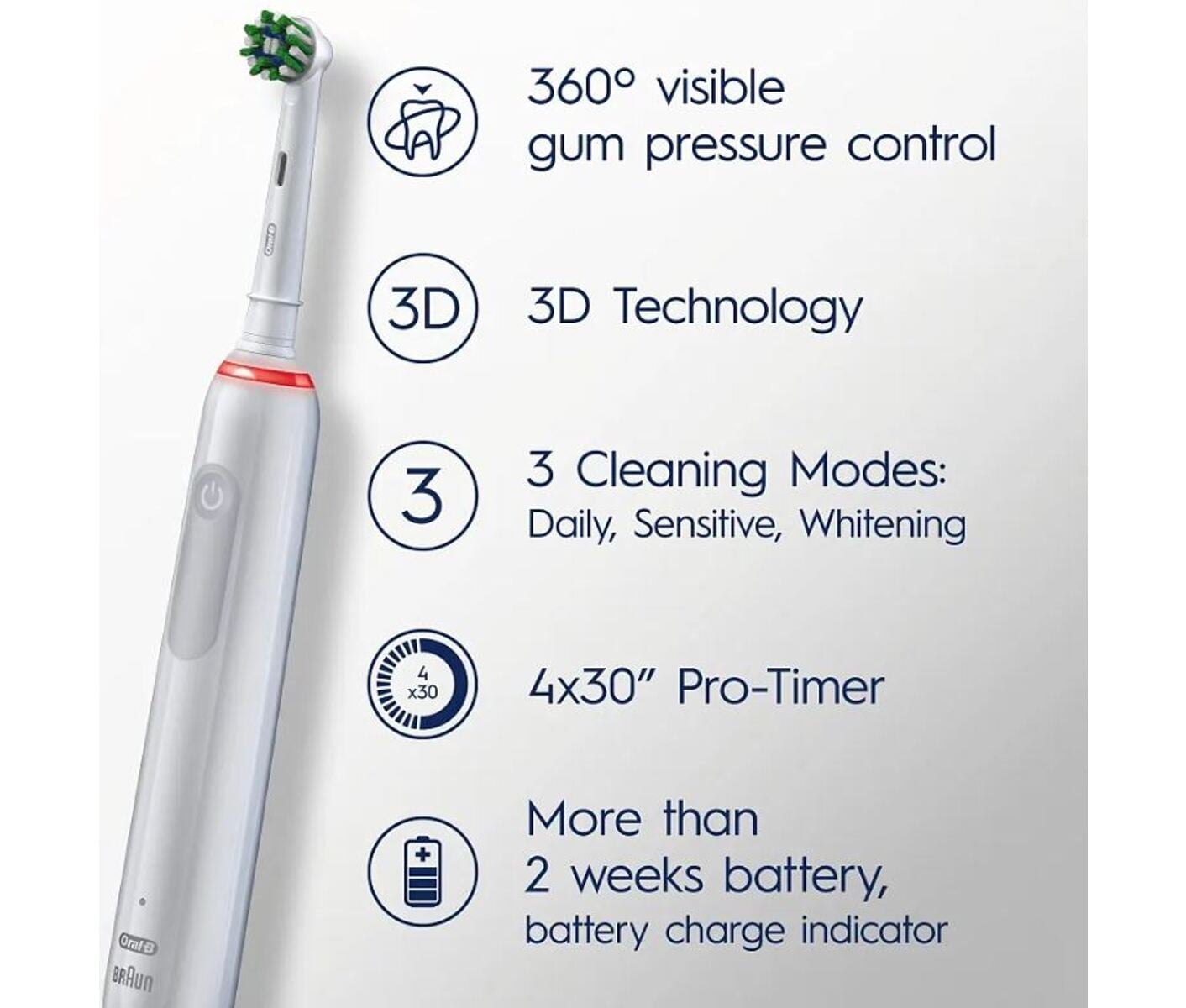 Oral-b Pro 3 3900 Duopack Blackk/white Eltandbørste billede 3