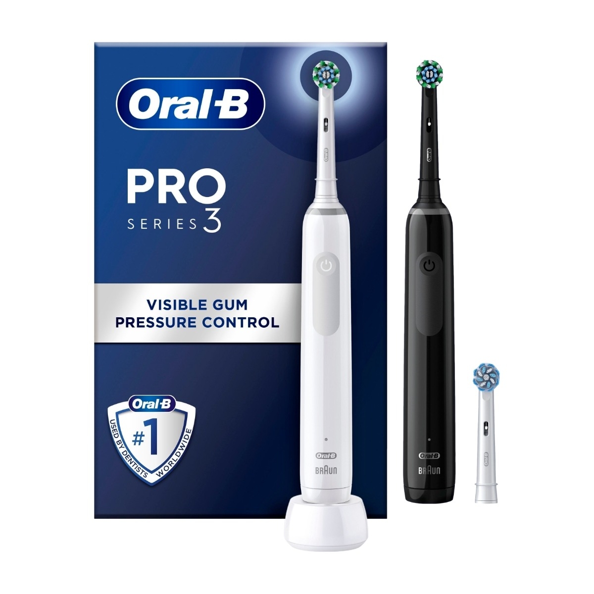 Oral-b Pro 3 3900 Duopack Blackk/white Eltandbørste billede 2