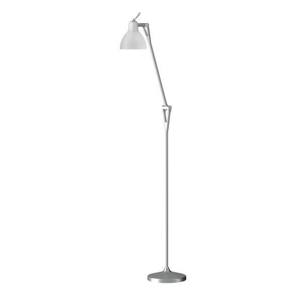 Luxy F1 Gulvlampe Alu - mat hvidt glas billede 1