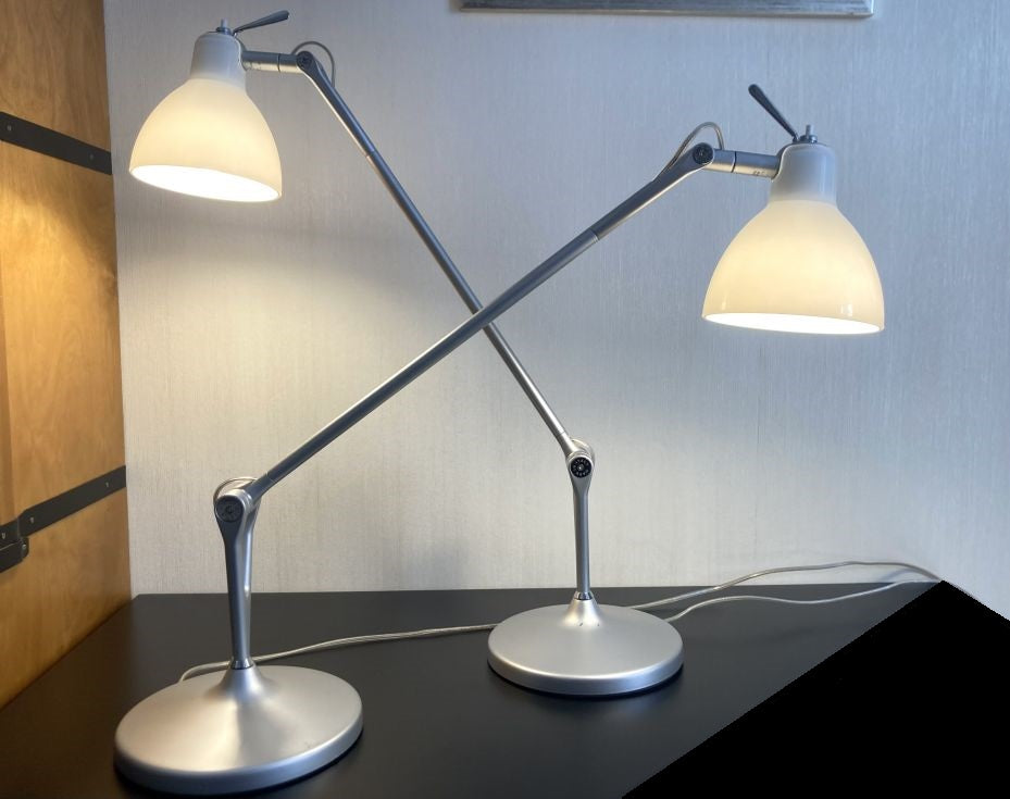Luxy T1 Bordlampe Hvid, satin hvidt glas - Rotaliana billede 3