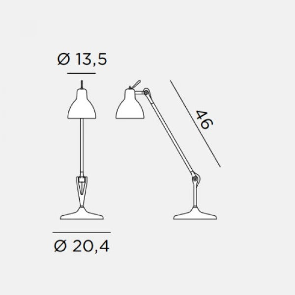 Luxy T1 Bordlampe Hvid, satin hvidt glas - Rotaliana billede 2