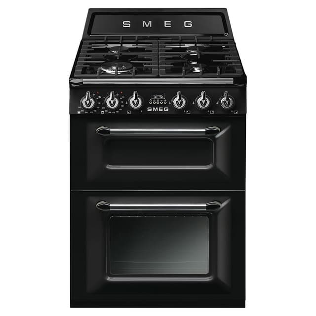 SMEG TR62BL Gaskomfur sort