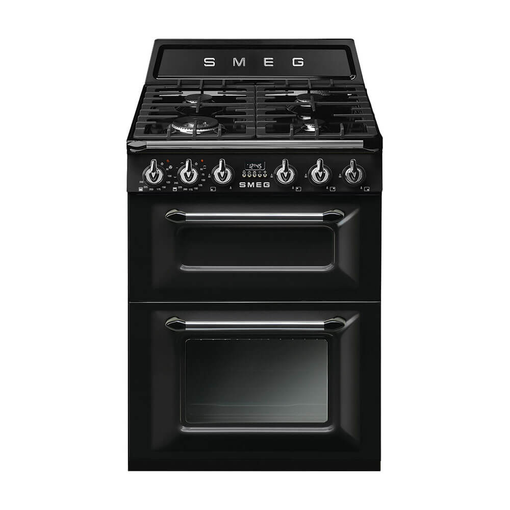 SMEG TR62BL Gaskomfur sort