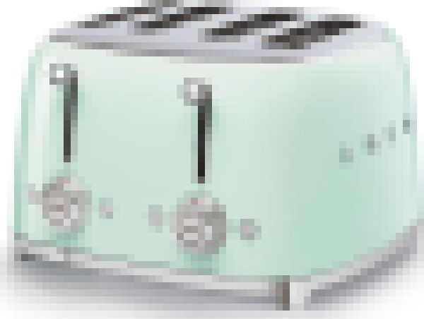 Smeg 50''s Style Brødrister TSF03PGEU Pastelgrøn, 4 skive(r), Grøn, Rustfrit stål, Knapper, 50''s Style, Rustfrit stål
