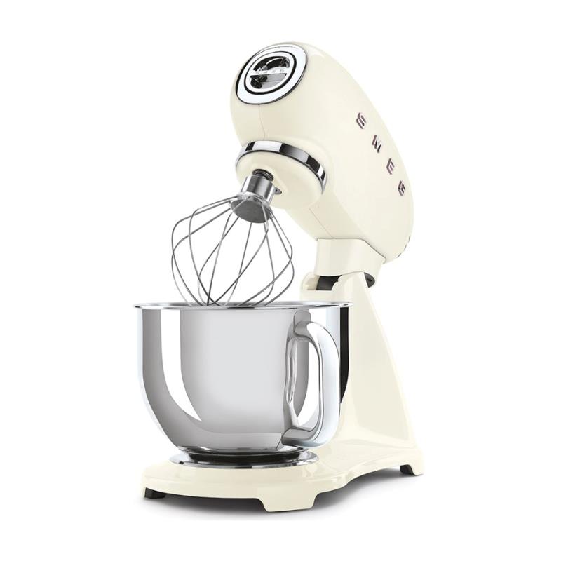 Smeg 50''s Style Køkkenmaskine SMF03CREU Creme, Bordmixer, Cremefarvet, Ælte, Mikse, 1 m, 4,8 L, Løftestang