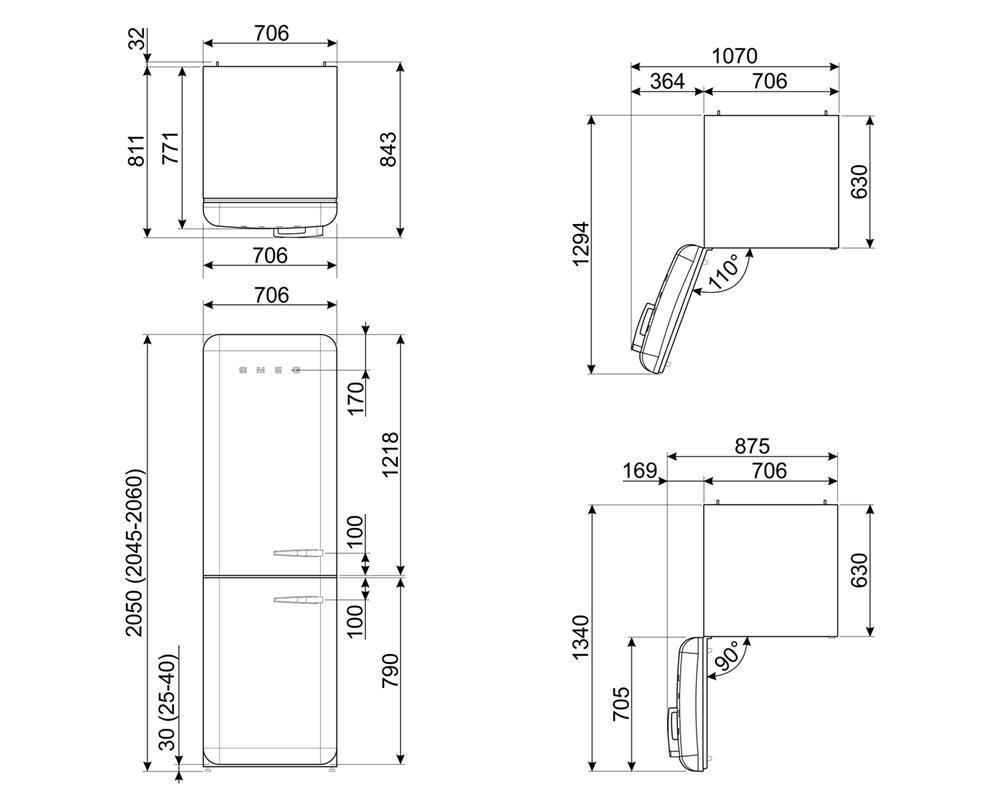 Smeg FAB38LBL5 sort billede 5