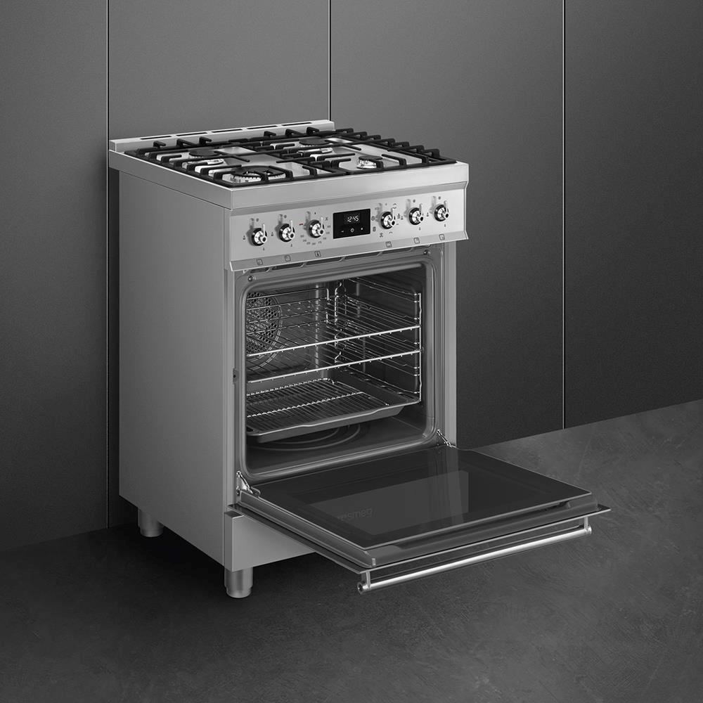 SMEG C6GMX2 Gaskomfur rustfrit stål billede 3