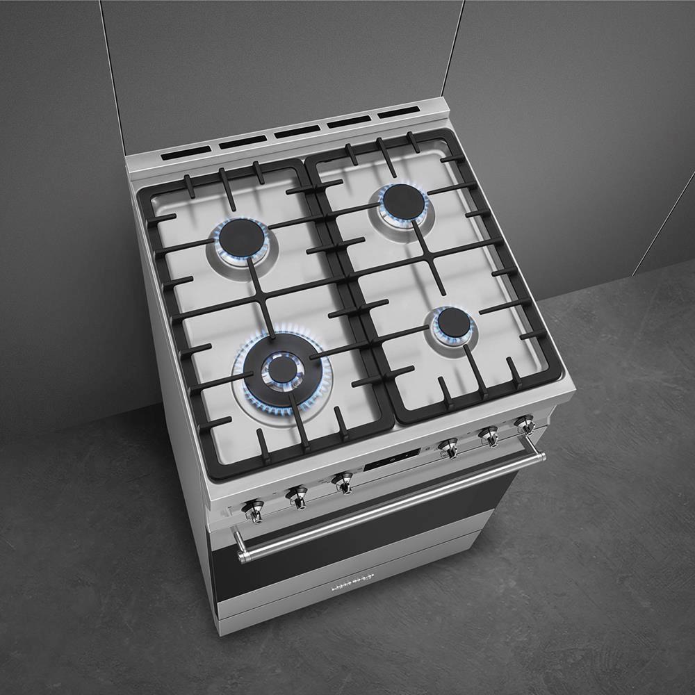 SMEG C6GMX2 Gaskomfur rustfrit stål billede 4