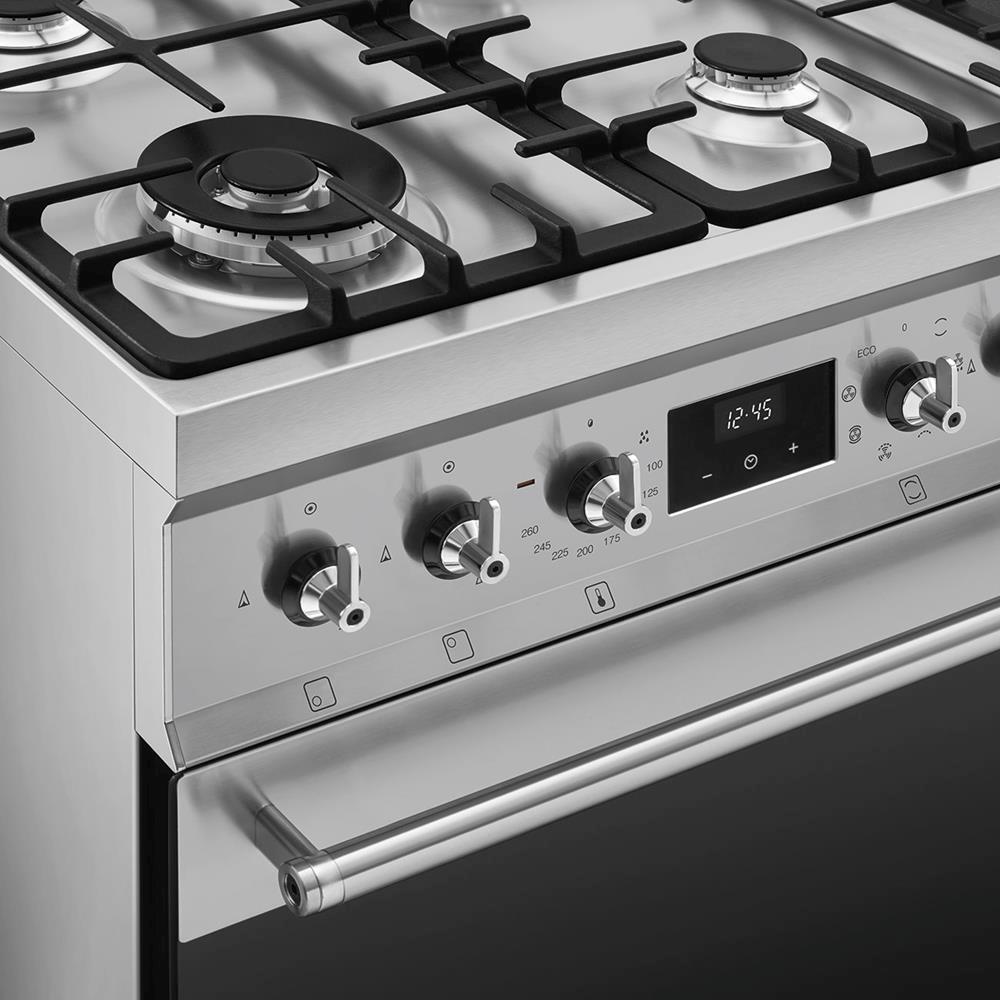 SMEG C6GMX2 Gaskomfur rustfrit stål billede 5